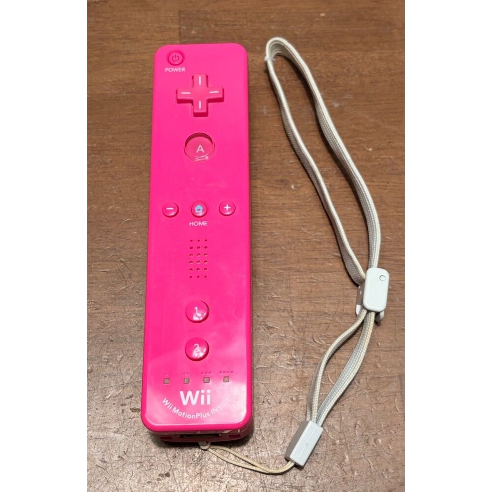 Nintendo Wii Remote Controller Pink RVL-036 MotionPlus Inside OEM Tested Working